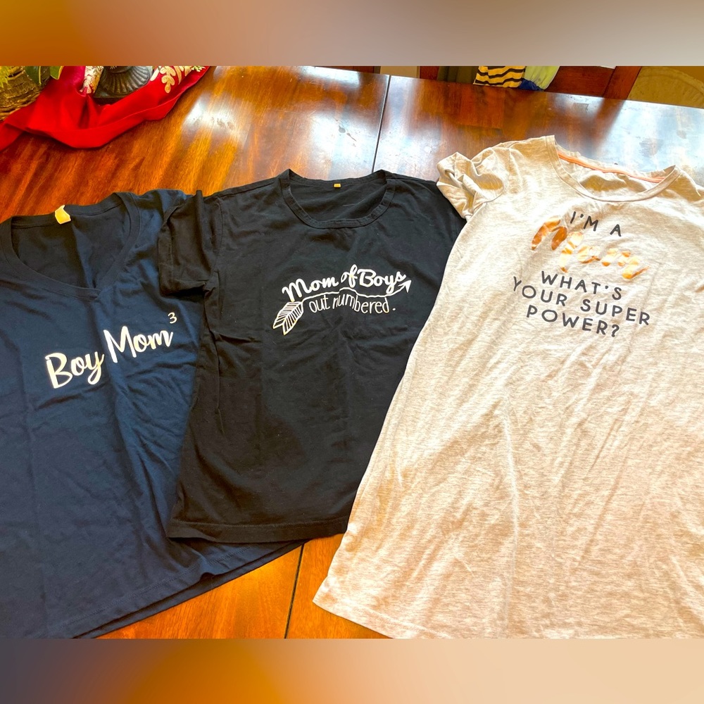 Boy Mom of 3 bundle short sleeve shirts and pajamas